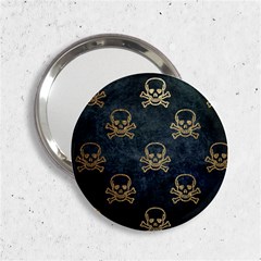 Golden Glitter Skeleton Gothic 2 25  Handbag Mirrors by HermanTelo