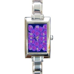 Roses Rectangle Italian Charm Watch by BubbSnugg