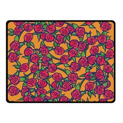 Roses  Double Sided Fleece Blanket (small)  by BubbSnugg