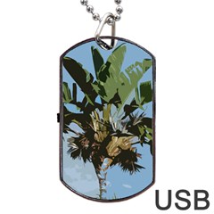 Palm Tree Dog Tag Usb Flash (two Sides) by snowwhitegirl