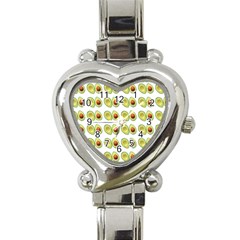 Pattern Avocado Green Fruit Heart Italian Charm Watch by HermanTelo