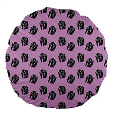 Girl Face Lilac Large 18  Premium Round Cushions by snowwhitegirl