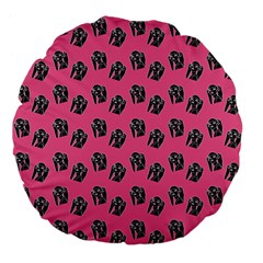 Girl Face Pink Large 18  Premium Flano Round Cushions by snowwhitegirl