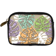 Pattern Leaves Banana Rainbow Digital Camera Leather Case by HermanTelo