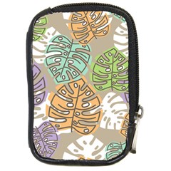 Pattern Leaves Banana Rainbow Compact Camera Leather Case by HermanTelo