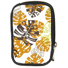 Pattern Leaves Compact Camera Leather Case by HermanTelo