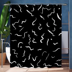 Scribbles Lines Painting Shower Curtain 60  X 72  (medium)  by HermanTelo