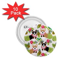 Corgis Hula Pattern 1 75  Buttons (10 Pack) by Sapixe