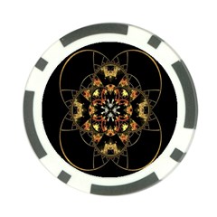 Fractal Stained Glass Ornate Poker Chip Card Guard by Sapixe