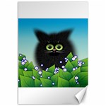 Kitten Black Furry Illustration Canvas 12  x 18  11.88 x17.36  Canvas - 1