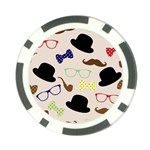 Moustache Hat Bowler Bowler Hat Poker Chip Card Guard Back