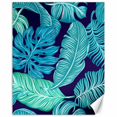 Tropical Greens Leaves Banana Canvas 16  X 20  by HermanTelo