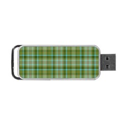 Vintage Green Plaid Portable Usb Flash (one Side) by HermanTelo