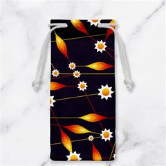 Flower Buds Floral Background Jewelry Bag by Bajindul