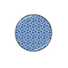 Blue Pattern Scrapbook Hat Clip Ball Marker (10 Pack) by Bajindul