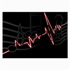 Music Wallpaper Heartbeat Melody Large Glasses Cloth by Bajindul