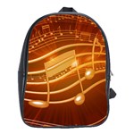 Music Notes Sound Musical Love School Bag (XL) Front