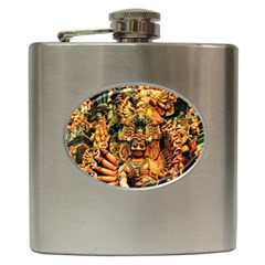 Sculpture Art Temple Tower Hip Flask (6 Oz) by Pakrebo