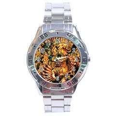 Sculpture Art Temple Tower Stainless Steel Analogue Watch by Pakrebo