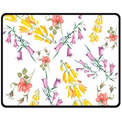 Wild Flower Fleece Blanket (medium)  by charliecreates