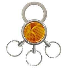 Background Abstract Shapes Circle 3-ring Key Chain by Pakrebo