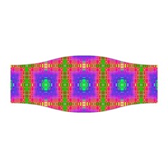 Groovy Purple Green Pink Square Pattern Stretchable Headband by BrightVibesDesign