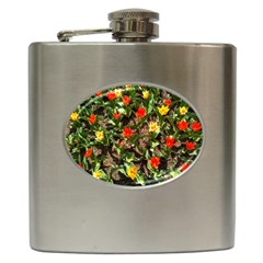 Tulips In April Hip Flask (6 Oz) by Riverwoman