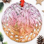 Fineleaf Japanese Maple highlights Round Filigree Ornament (Two Sides) Back