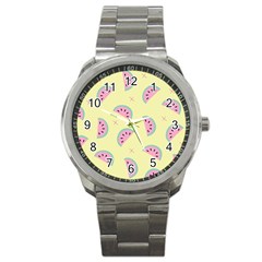 Watermelon Wallpapers  Creative Illustration And Pattern Sport Metal Watch by BangZart