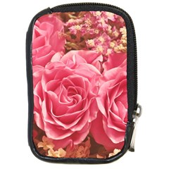 Roses Noble Roses Romantic Pink Compact Camera Leather Case by Pakrebo