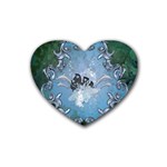 Surfboard With Dolphin Rubber Coaster (Heart)  Front