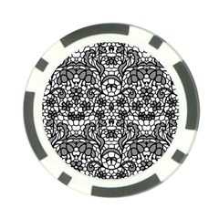 Lace Seamless Pattern With Flowers Poker Chip Card Guard (10 Pack) by Sobalvarro