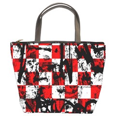 Emo Checker Graffiti Bucket Bag by ArtistRoseanneJones