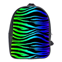 Rainbow Zebra School Bag (large) by ArtistRoseanneJones