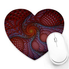 Fractal Red Fractal Art Digital Art Heart Mousepads by Pakrebo