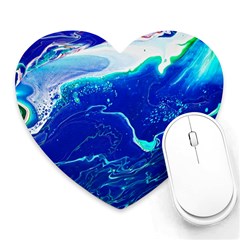 Paint Acrylic Paint Art Painting Blue Heart Mousepads by Pakrebo