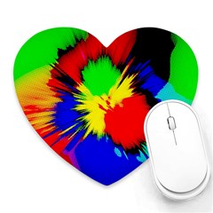 Color Halftone Grid Raster Image Heart Mousepads by Pakrebo