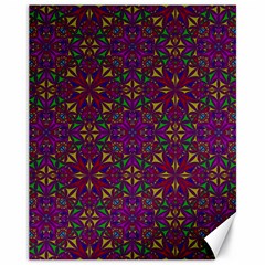 Triangle Pattern Kaleidoscope Color Canvas 11  X 14  by Pakrebo