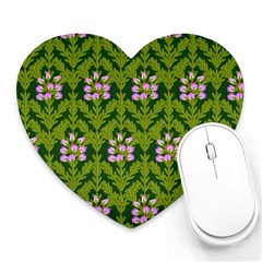 Pattern Nature Texture Heather Heart Mousepads by Pakrebo