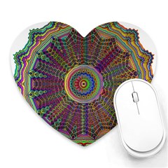 Mandala Decorative Ornamental Heart Mousepads by Pakrebo