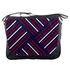 Geometric Background Stripes Messenger Bag by HermanTelo