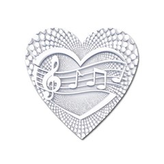 Circle Music Heart Magnet by HermanTelo