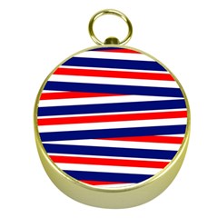 Patriotic Ribbons Gold Compasses by Mariart