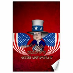 Happy 4th Of July Canvas 24  X 36  by FantasyWorld7