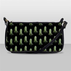 Cactus Black Pattern Shoulder Clutch Bag by snowwhitegirl