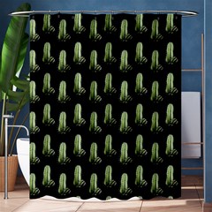 Cactus Black Pattern Shower Curtain 60  X 72  (medium)  by snowwhitegirl