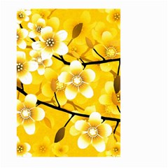 Floral Pattern Background Yellow Large Garden Flag (two Sides) by Pakrebo