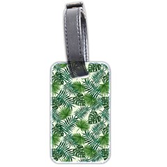 Leaves Tropical Wallpaper Foliage Luggage Tag (two Sides) by Pakrebo