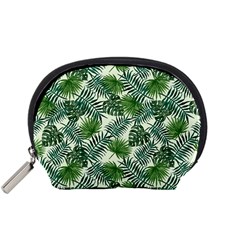 Leaves Tropical Wallpaper Foliage Accessory Pouch (small) by Pakrebo