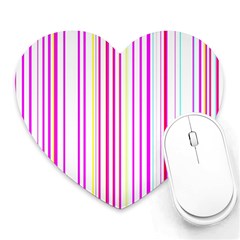 Brightstrips Heart Mousepads by designsbyamerianna